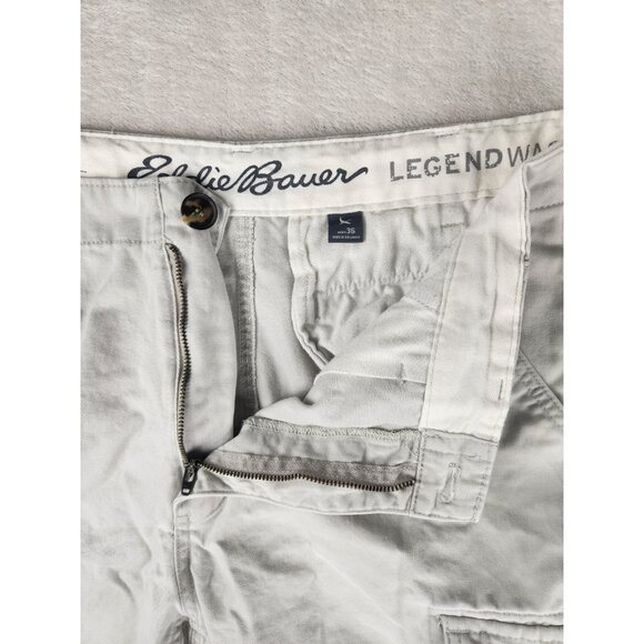 Eddie Bauer Mens Legend Wash Cargo Shorts Size 36 Beige - Picture 4 of 16